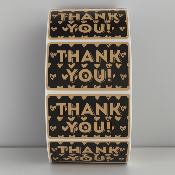 Thank You Stickers with Hearts – Cute Packaging Labels for Small Business Orders - Picture 11 of 11